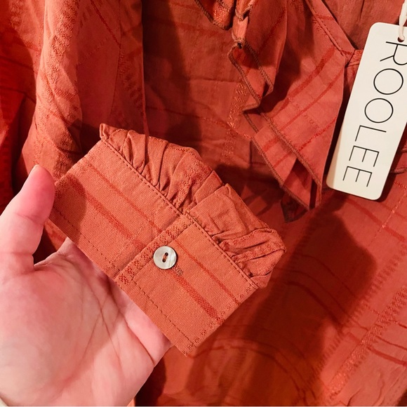 NWT Roolee Ruffle Neckline Blouse - Picture 2 of 8